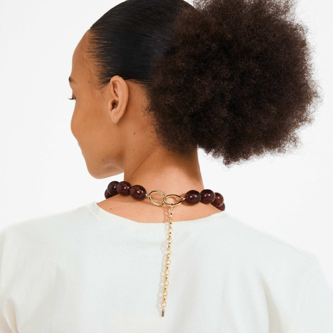 STILL COLLIER DE BILLES RECYCLÉ BRUN