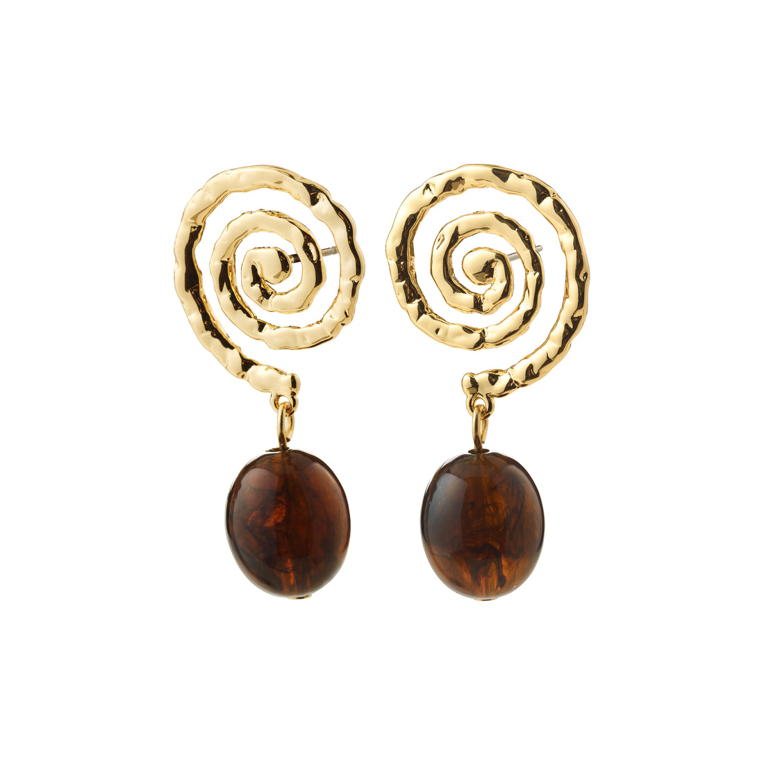 PILGRIM STILL earrings brown
