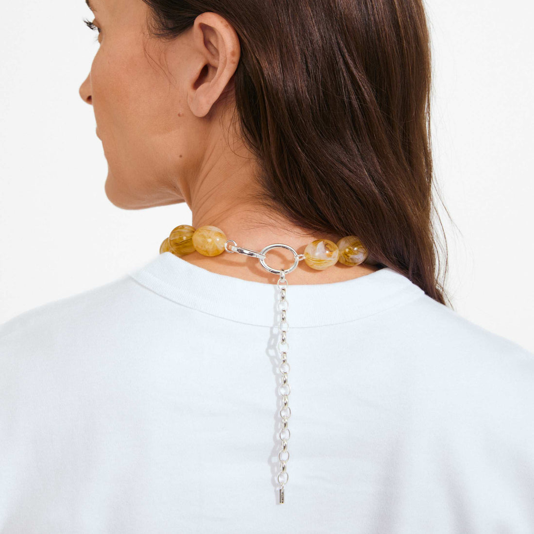 STILL COLLIER DE BILLES RECYCLÉ jaune