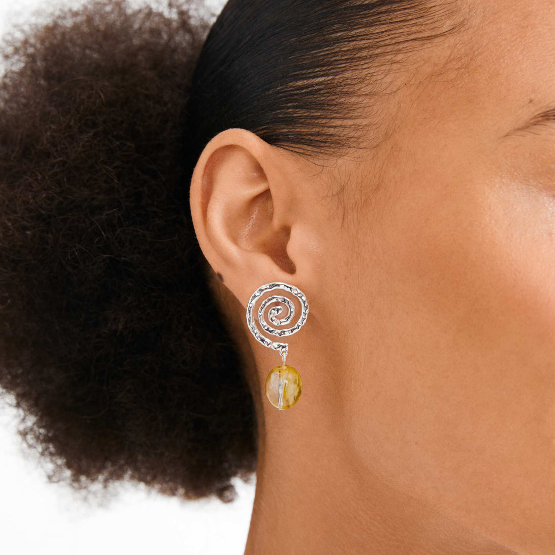 STILL BOUCLES D'OREILLES PENDENTIFS RECYCLÉES JAUNE