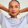 DREAM recycled flower pendant hoops