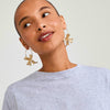DREAM recycled flower pendant hoops
