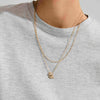 BETWEEN recycled tiny pendants necklace 2-in-1