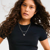 BETWEEN recycled tiny pendants necklace 2-in-1