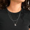 BETWEEN recycled tiny pendants necklace 2-in-1