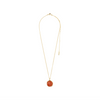 SENSE collier pendentif en pierre agate rouge recyclé