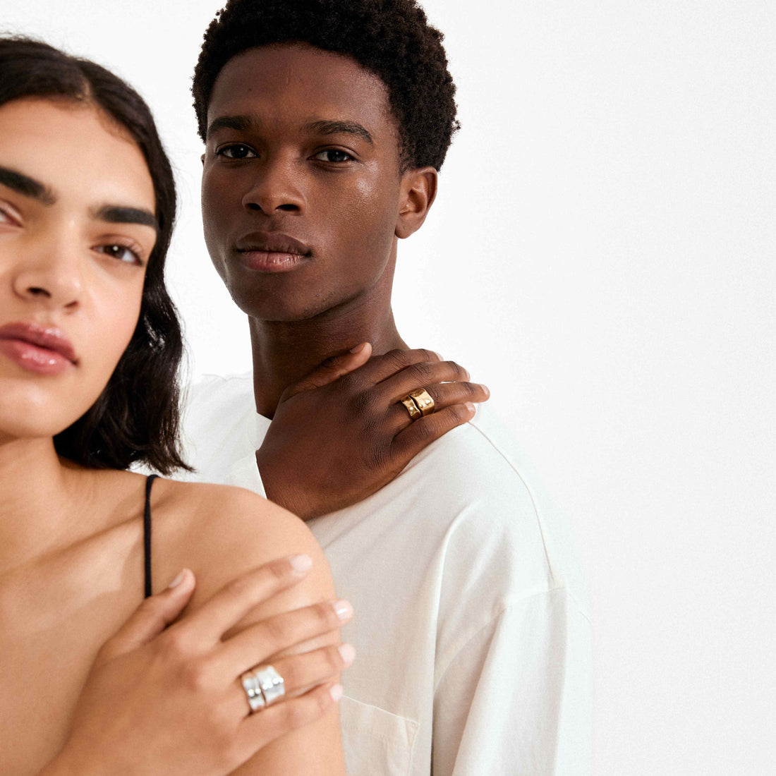 EMBER recycled chunky rings 2-in-1