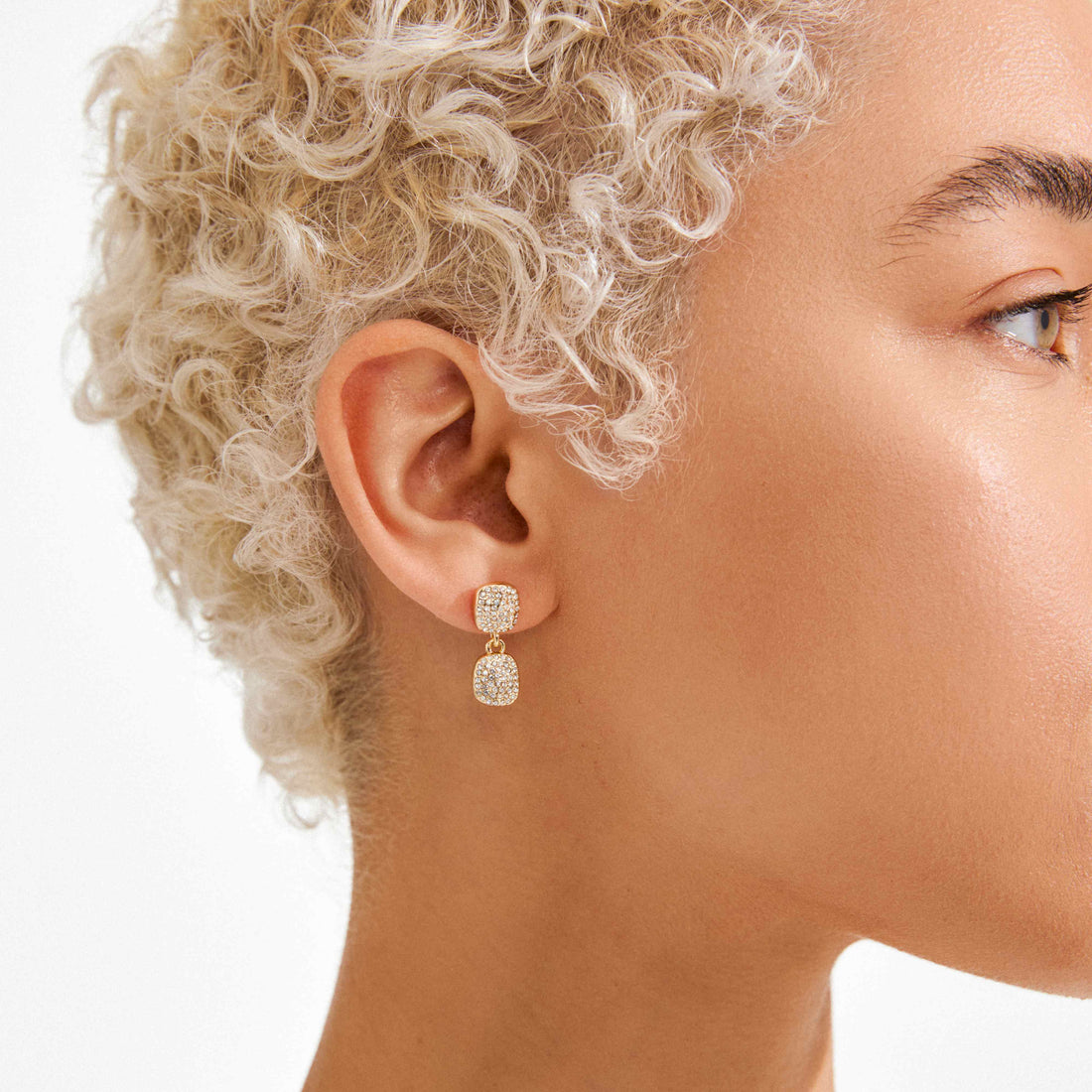 EMBER recycled crystal pendant earrings