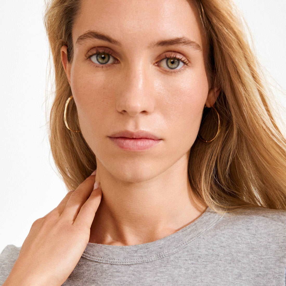 EMBER recycled slim hoop earrings