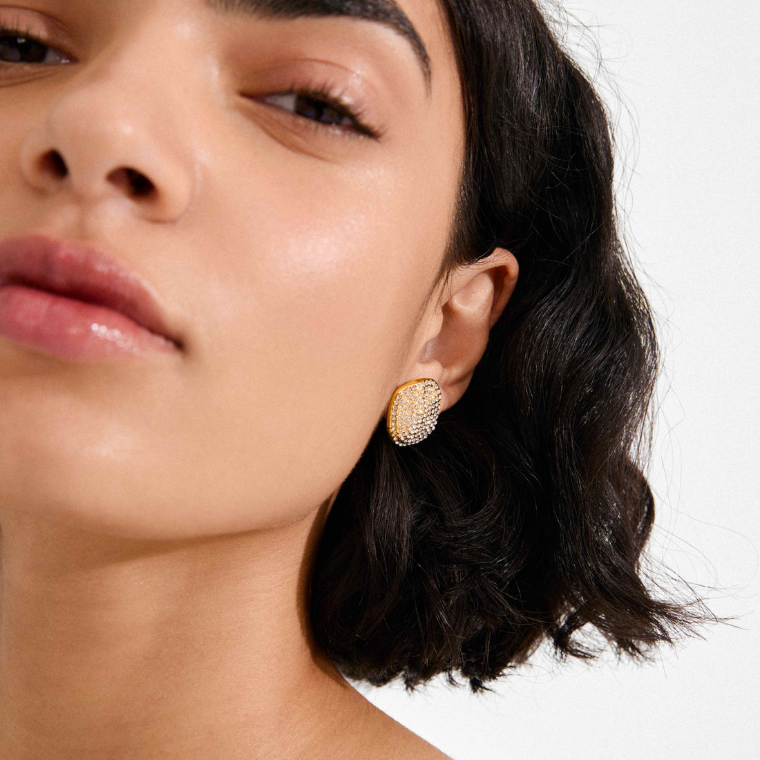 EMBER recycled crystal stud earrings