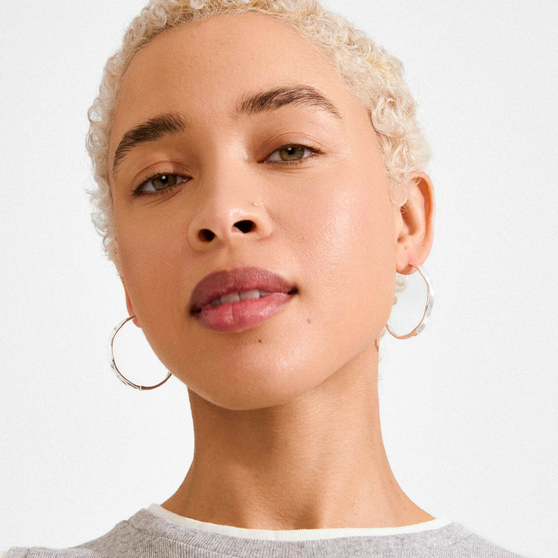 EMBER recycled slim hoop earrings