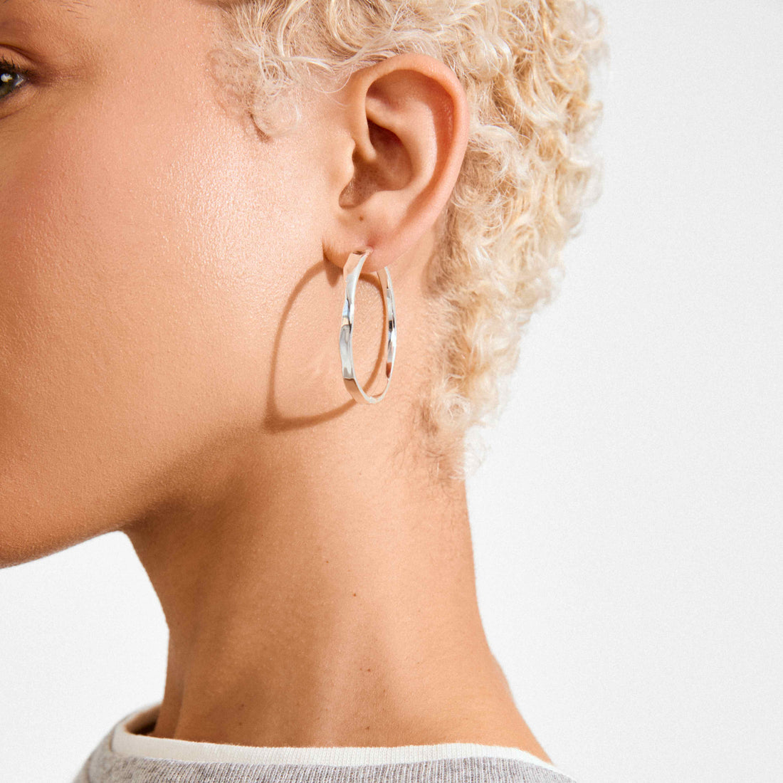 EMBER recycled slim hoop earrings