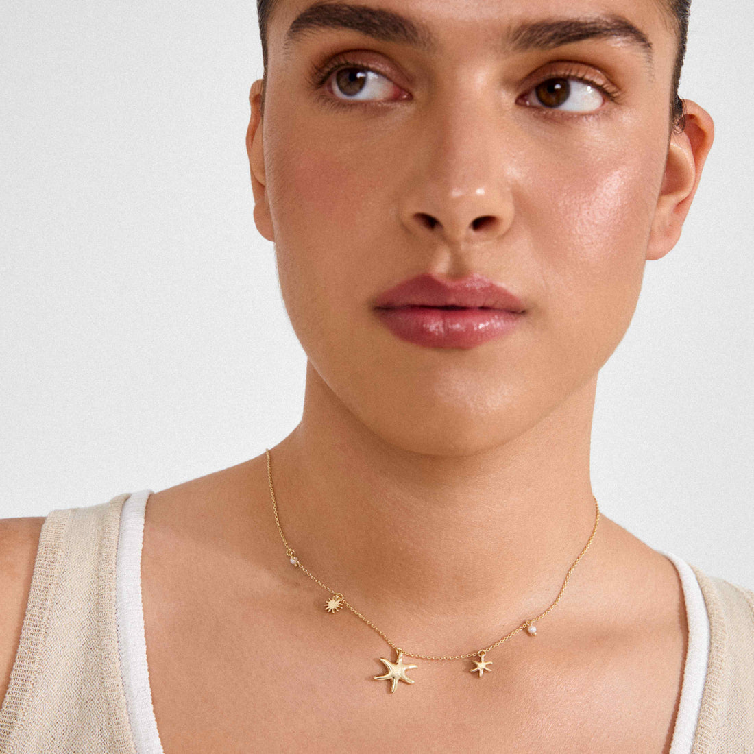PRISM recycled pearls & charms necklace
