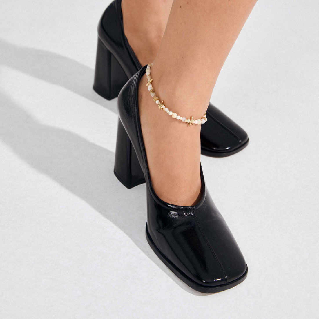 PRISM recycled beaded ankle chain