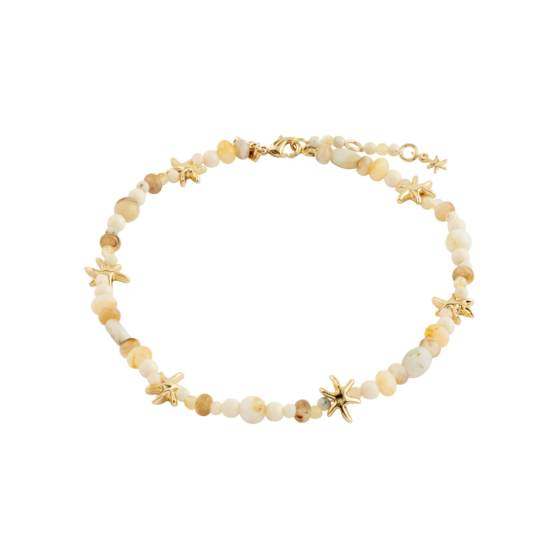 PILGRIM PRISM ankle chain white