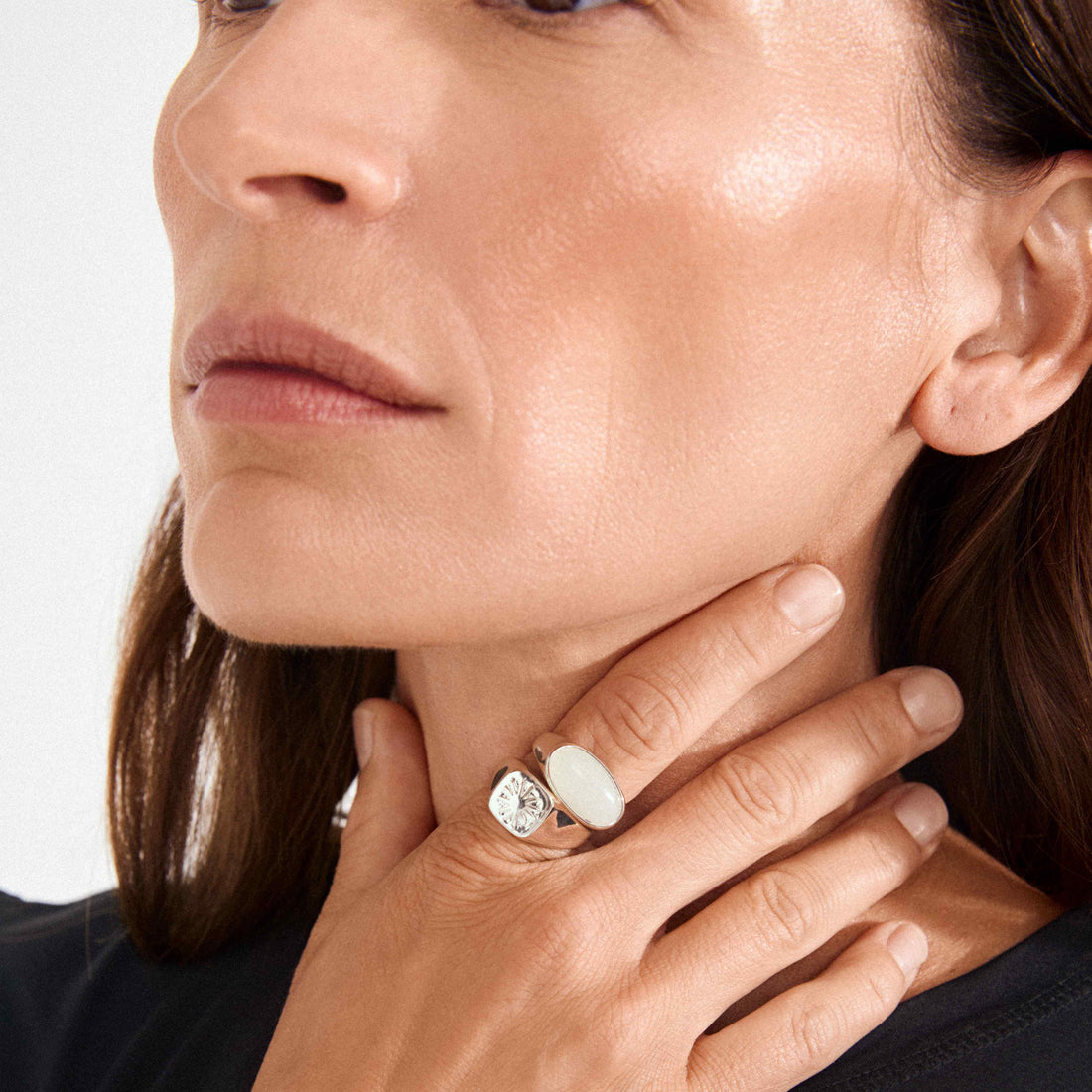 PRISM recycled signet rings 2-in-1 set