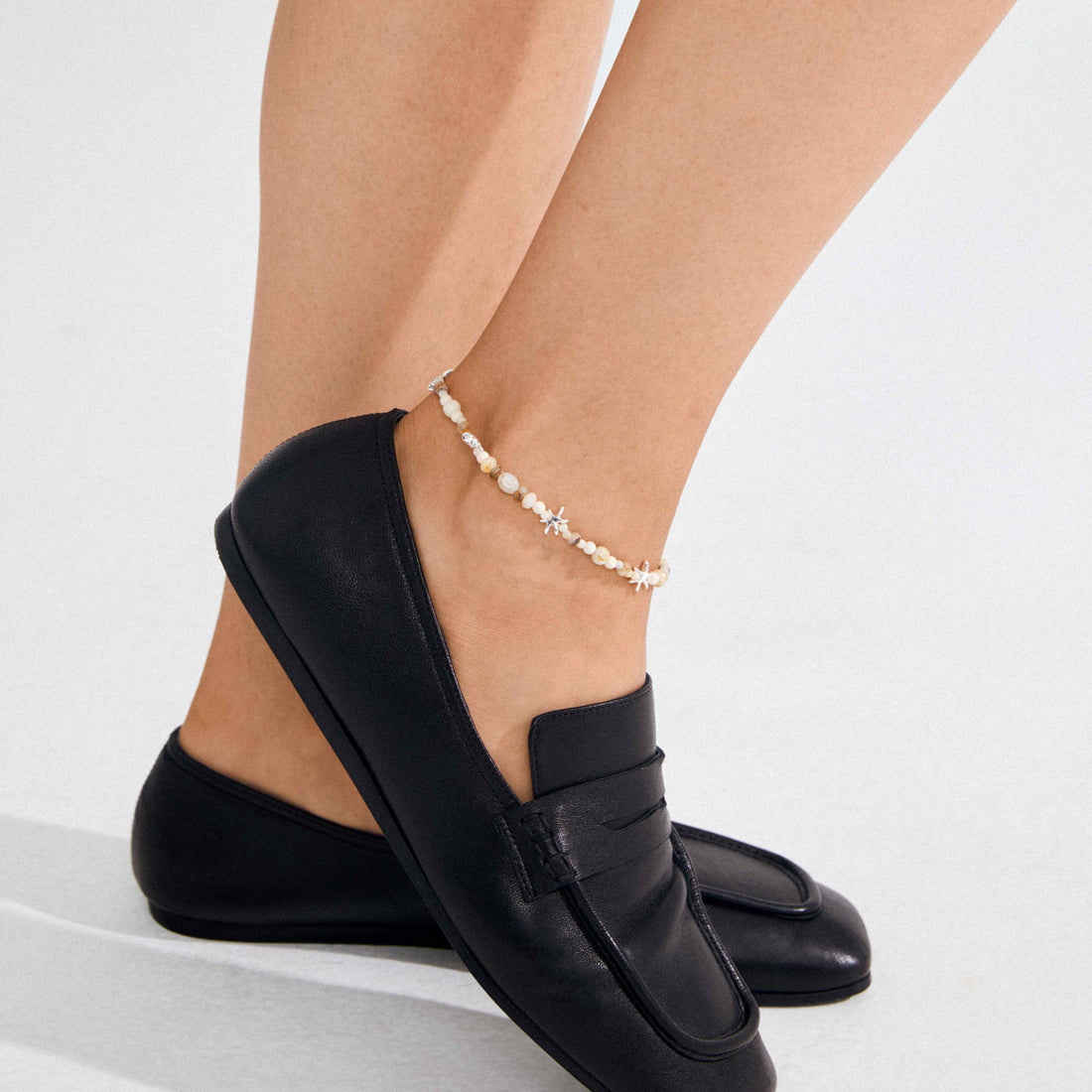 PRISM recycled beaded ankle chain