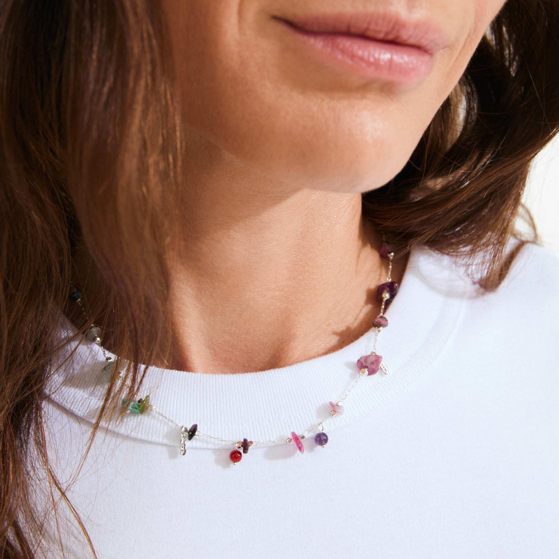 HERE semi-precious stones necklace