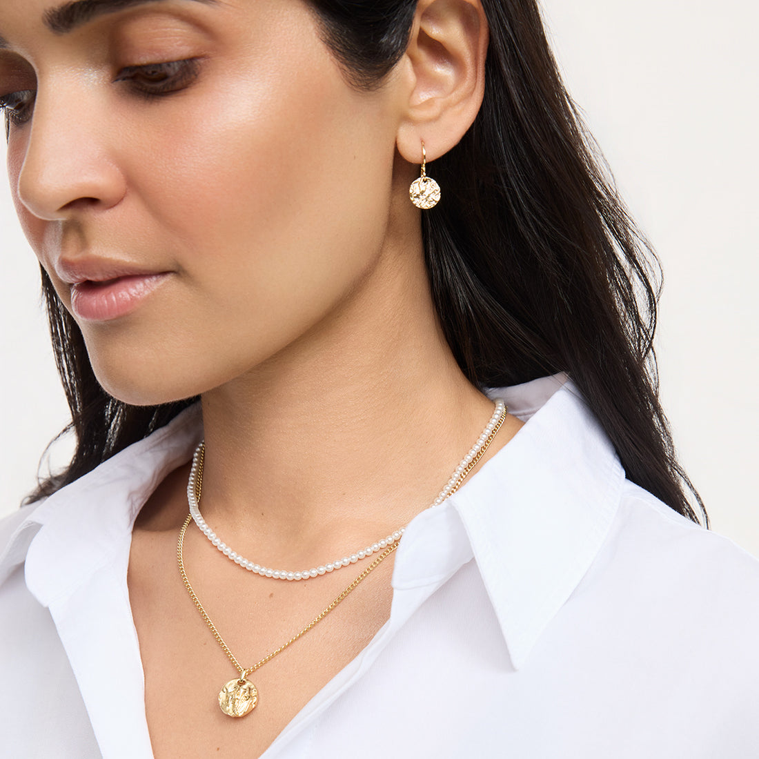LENNON recycled coin earrings