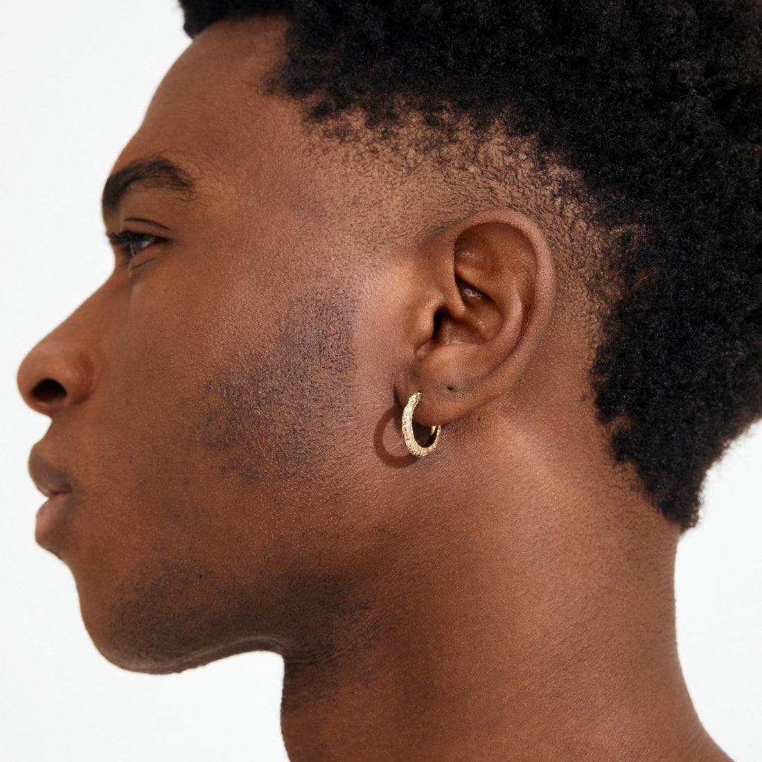 xDEA Etch Recycled Textured Small Hoop Earrings 17 mm