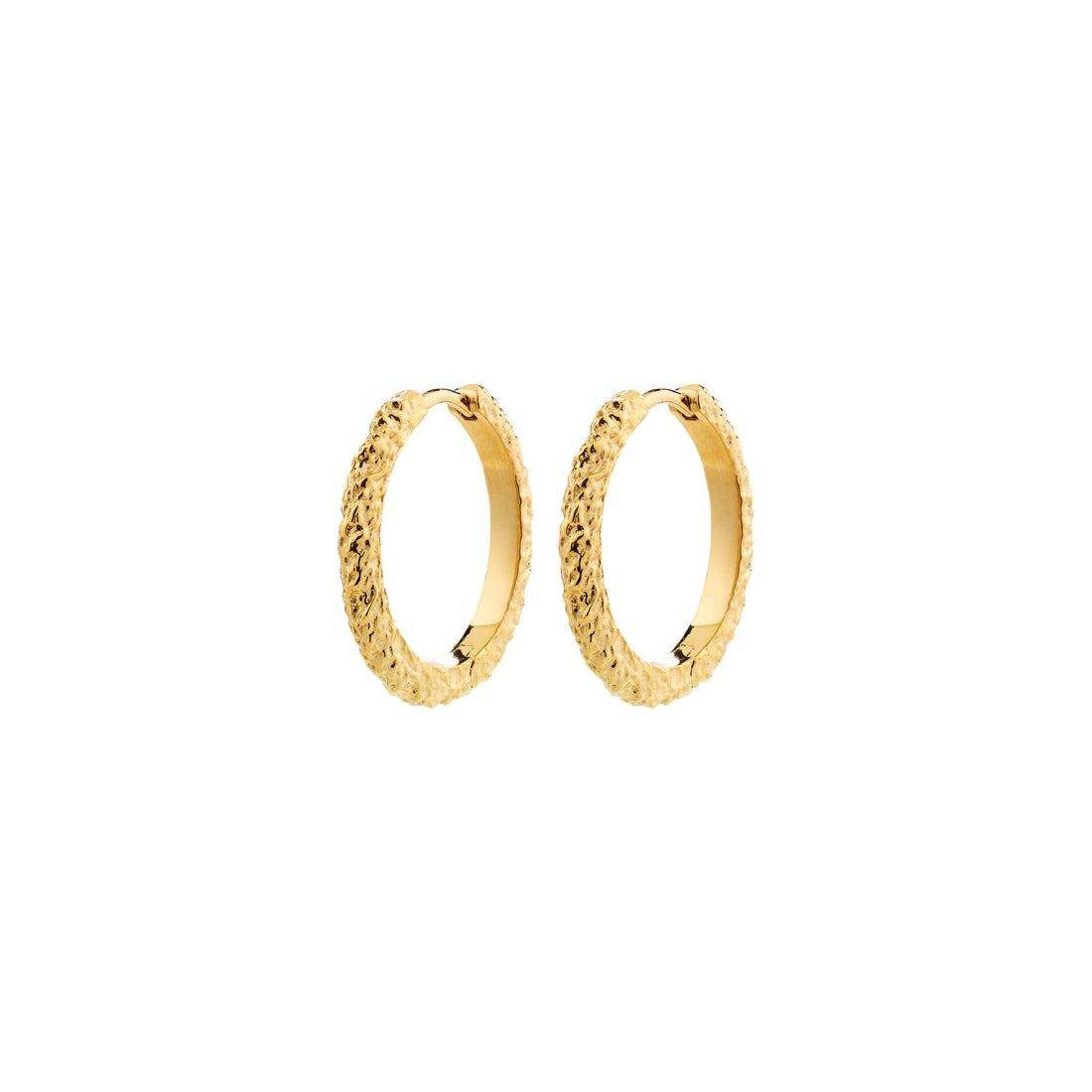 xDEA Etch Recycled Textured Hoop Earrings 21 mm