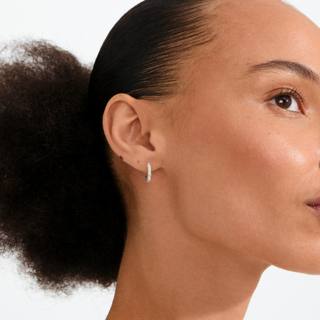 xDEA Etch Recycled Textured Mini Hoop Earrings 14 mm