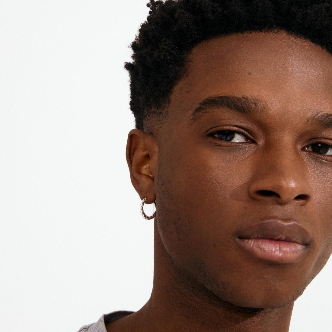 xDEA Etch Recycled Textured Small Hoop Earrings 17 mm