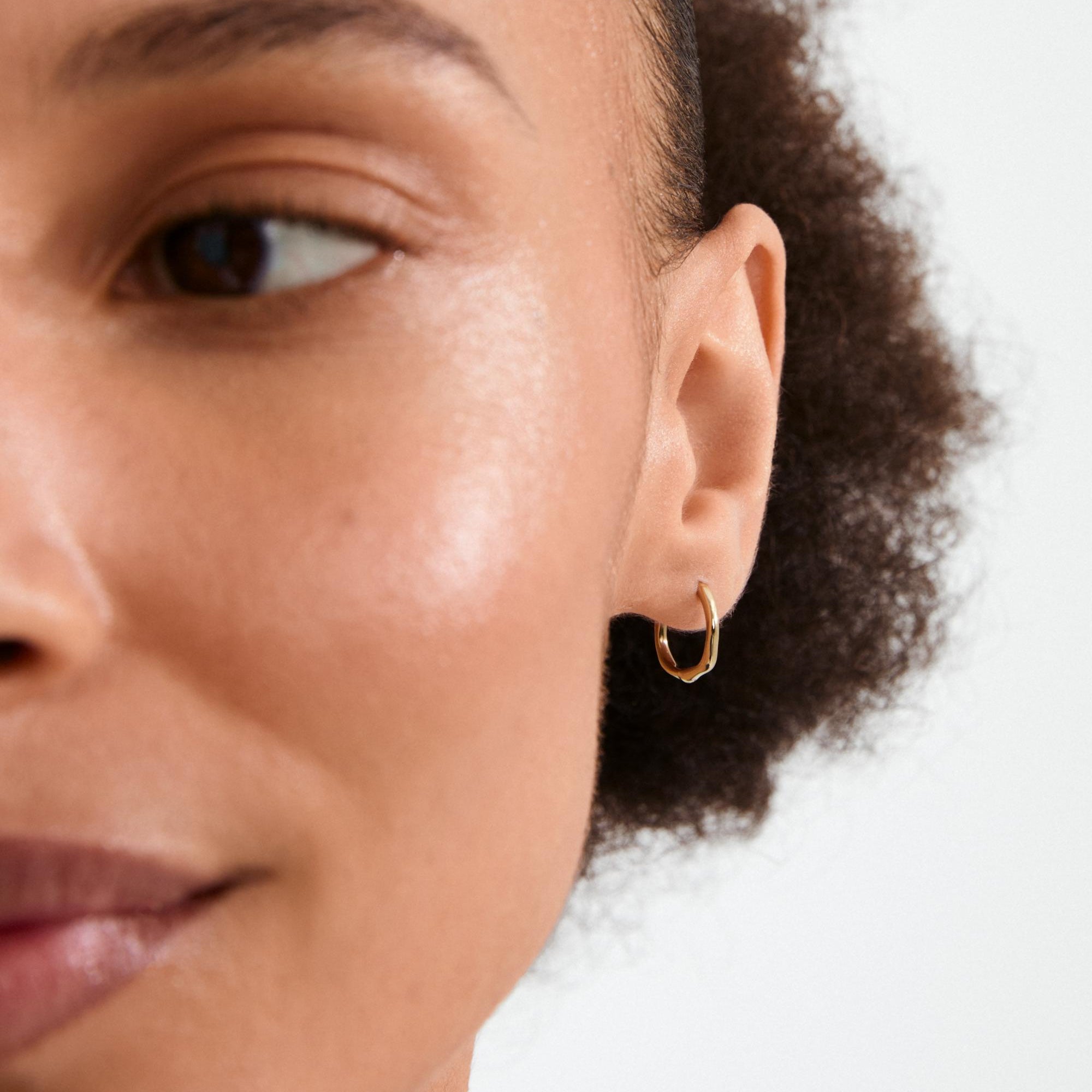 xDEA Pave Recycled Organic Mini Hoop Earrings 12.5 mm – PILGRIM