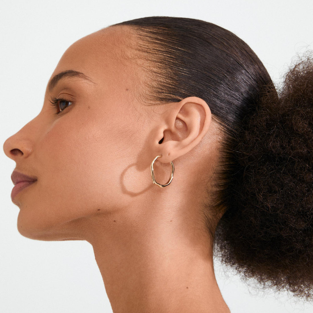 xDEA Pave Recycled Organic Hoop Earrings 24 mm