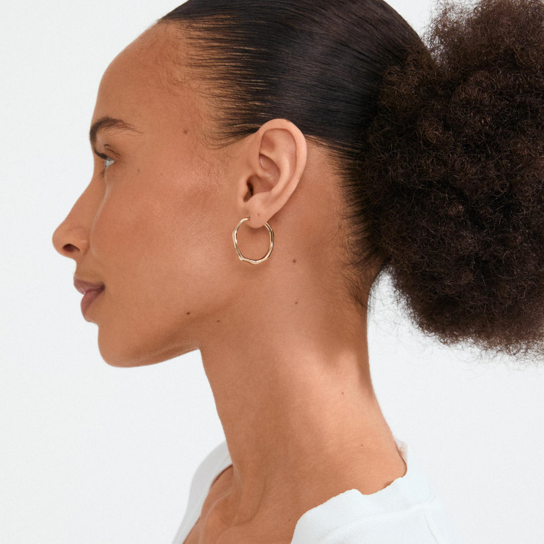 xDEA Pave Recycled Organic Hoop Earrings 24 mm