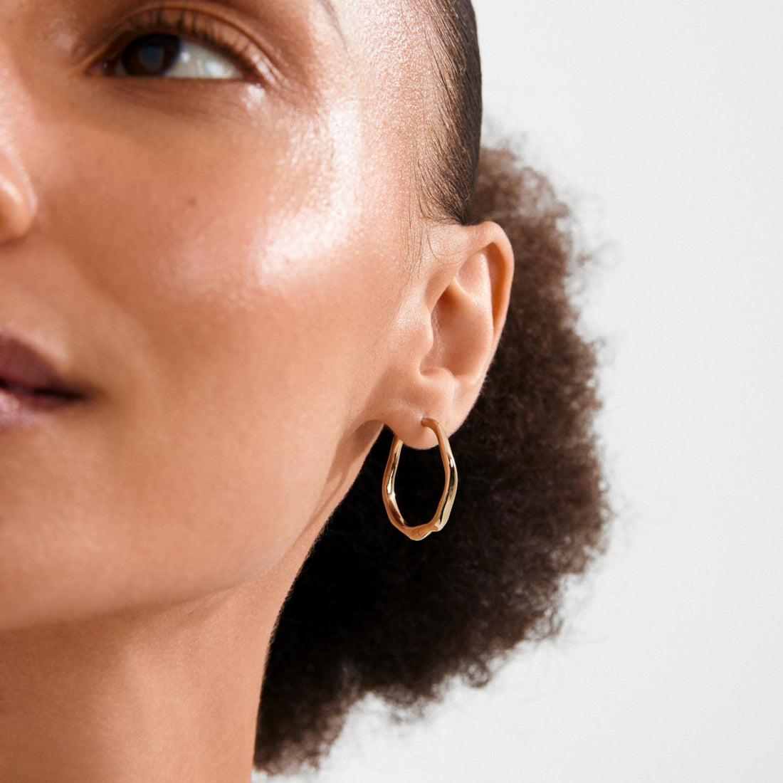 xDEA Pave Recycled Organic Hoop Earrings 24 mm