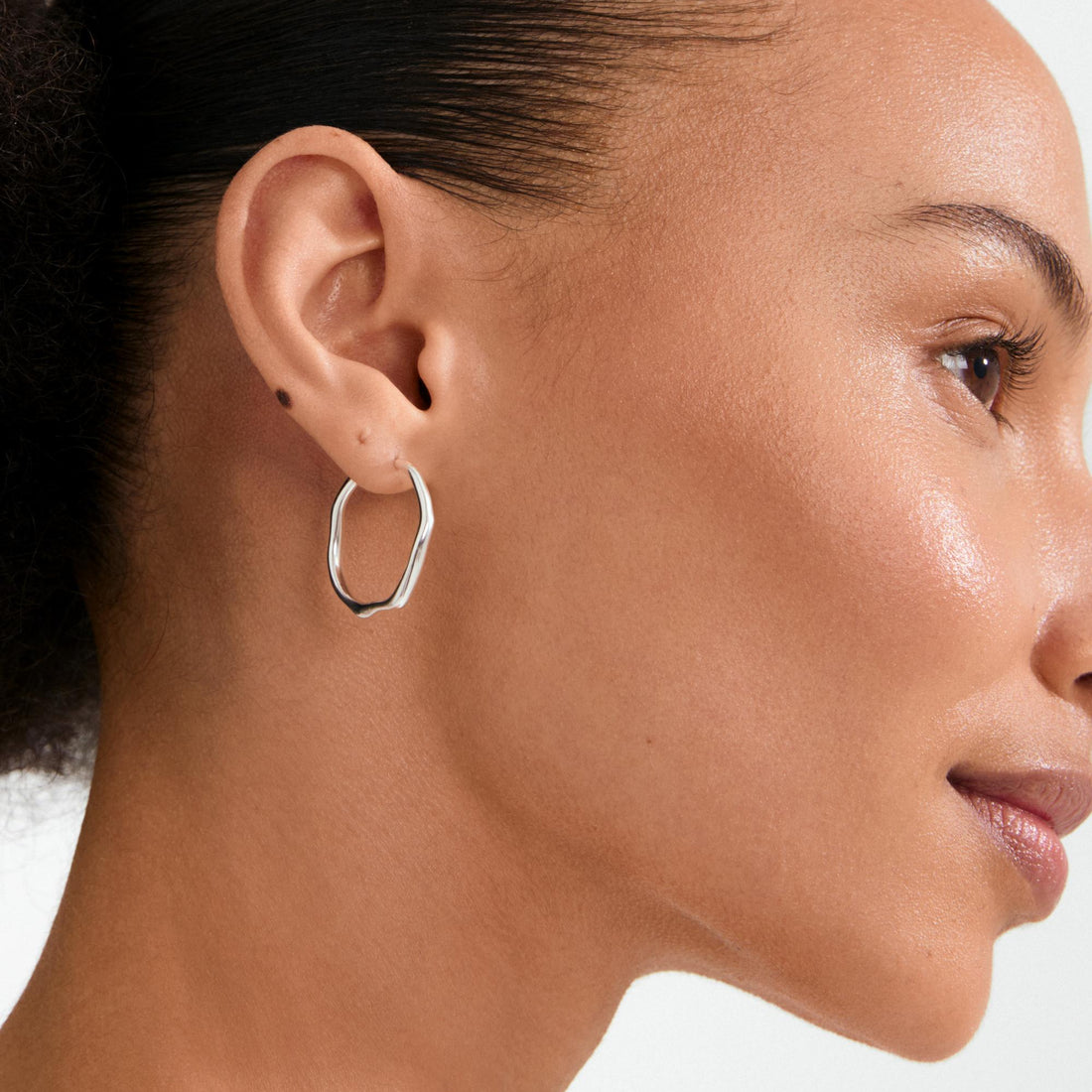 xDEA Pave Recycled Organic Hoop Earrings 24 mm