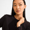ELIJAH recycled acrylic hoop earrings black