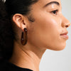 ELIJAH recycled acrylic hoop earrings brown