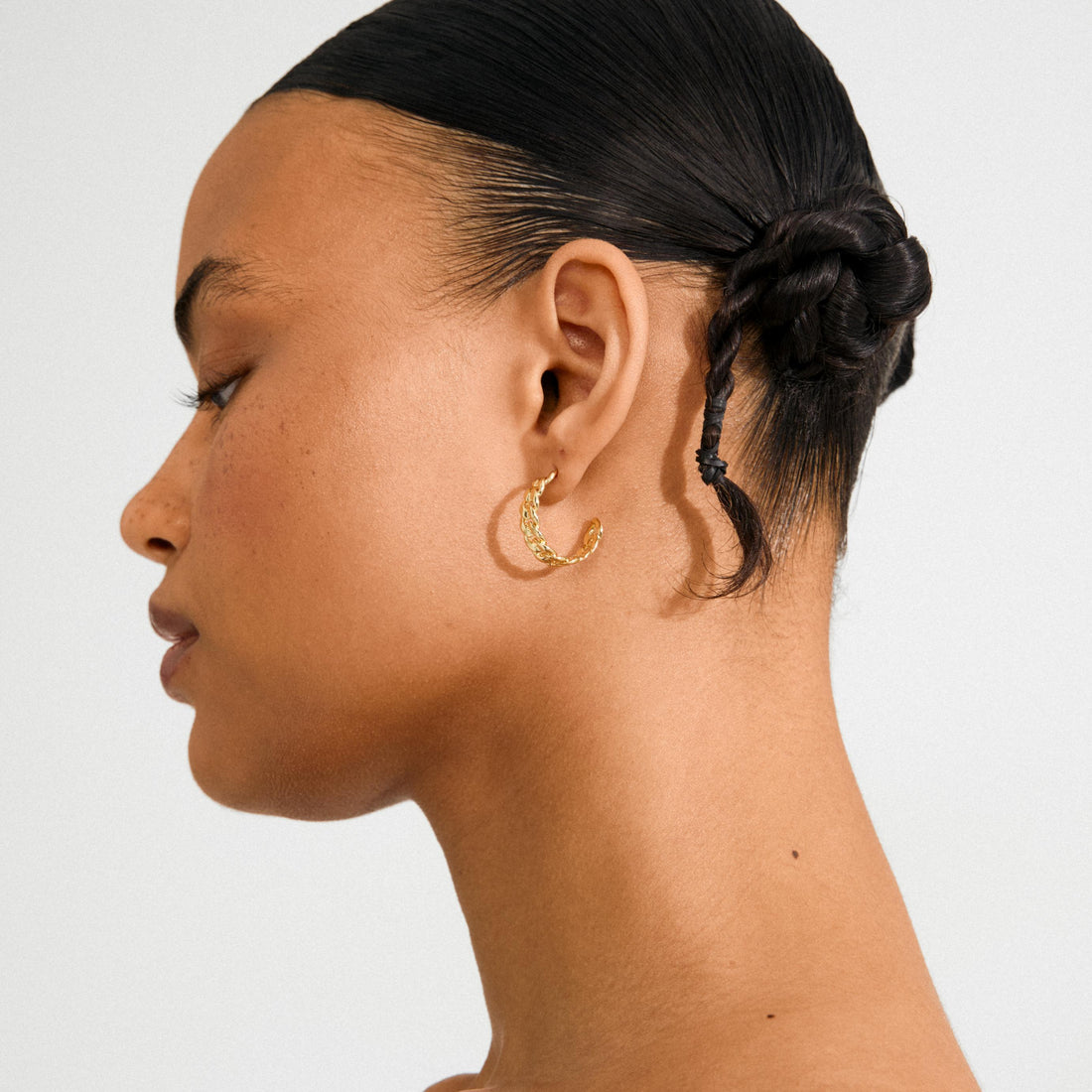 MAYER recycled curb chain hoop earrings