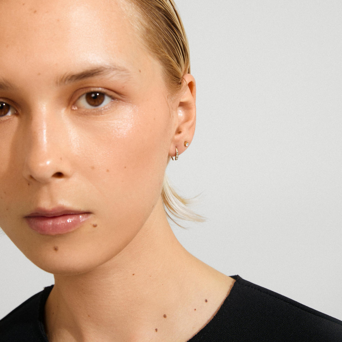 GIONNI recycled crystal earrings 2-in-1