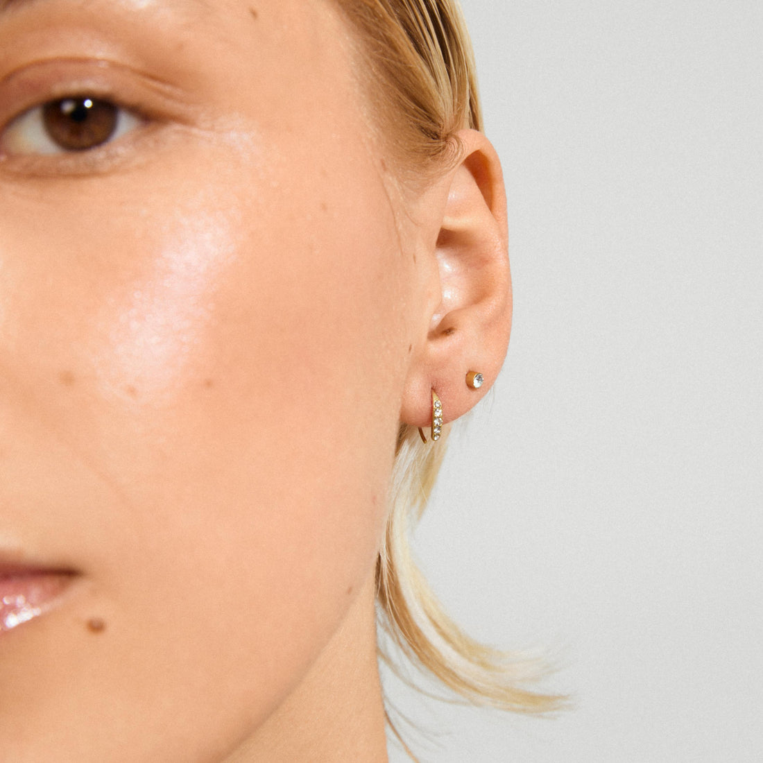 GIONNI recycled crystal earrings 2-in-1