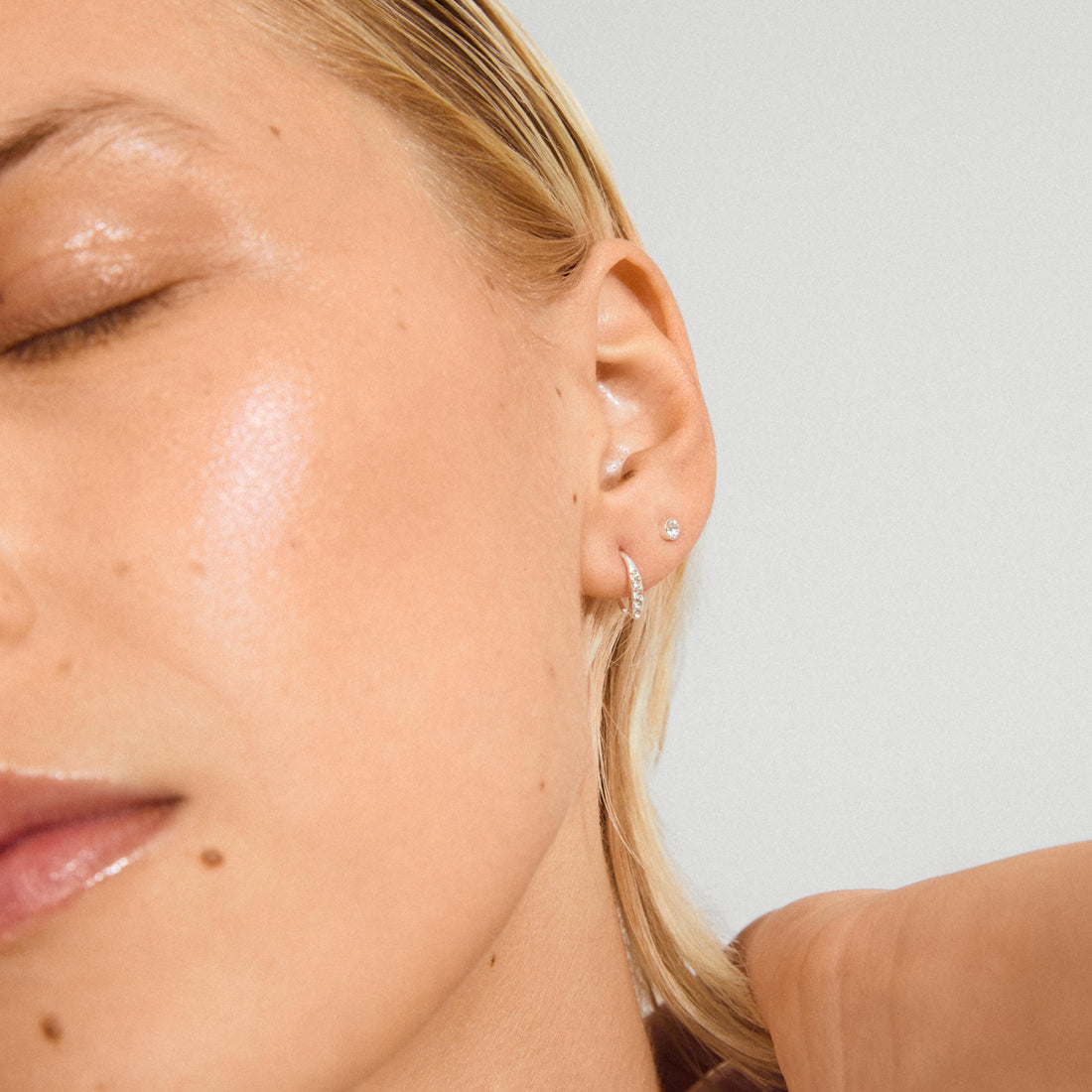 GIONNI recycled crystal earrings 2-in-1