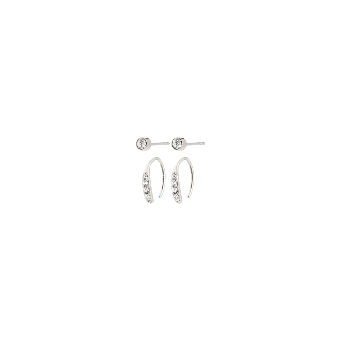GIONNI recycled crystal earrings 2-in-1