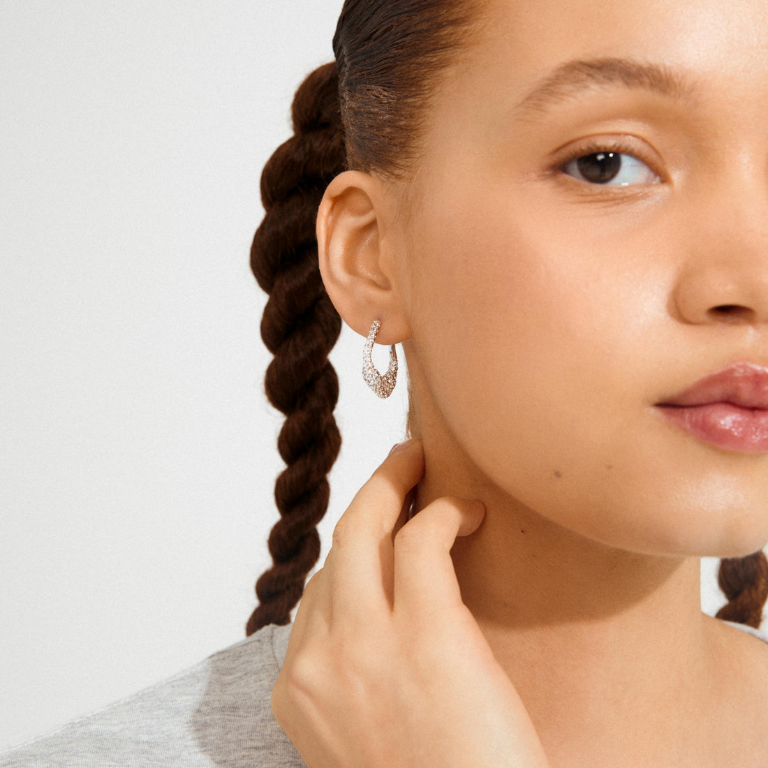 FENIX recycled crystal hoop earrings