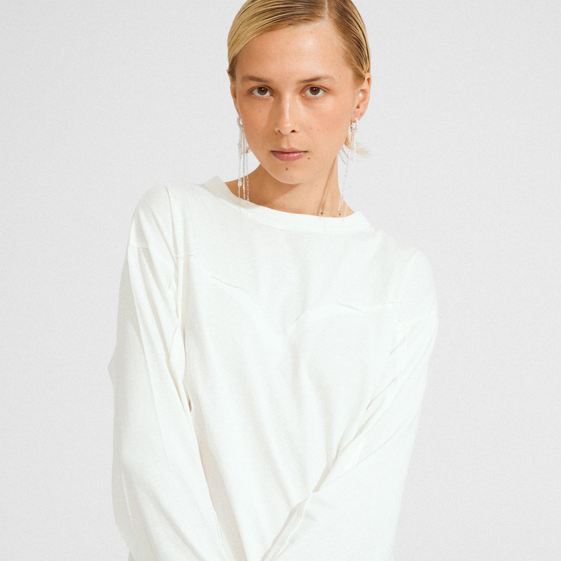 DRUE recycled drop crystal earrings