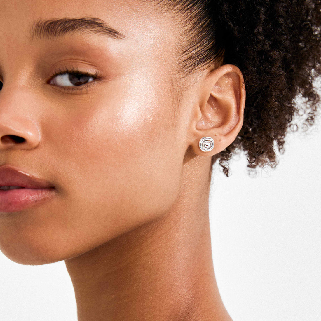 AIR recycled spiral stud earrings