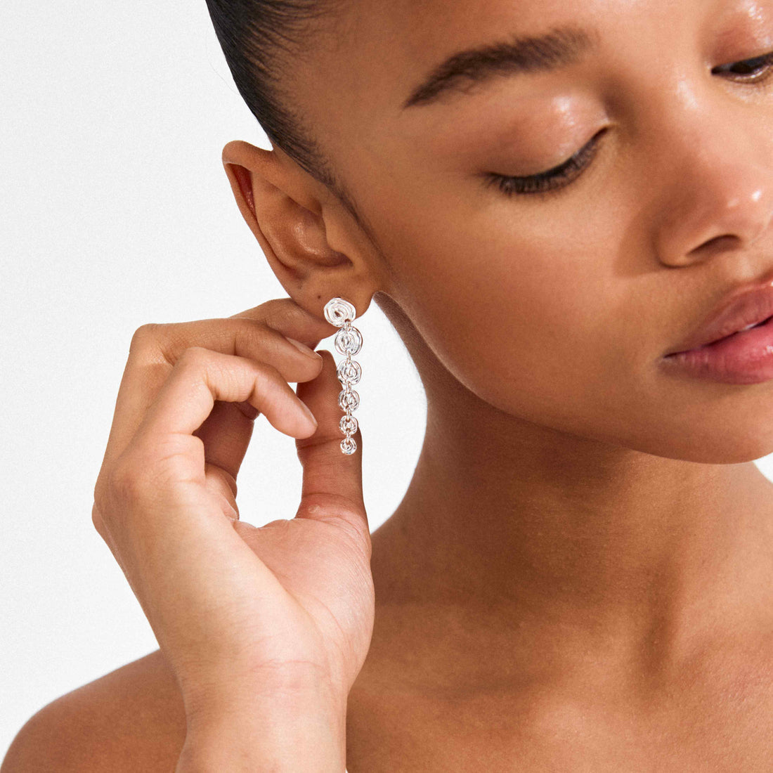 AIR boucles d'oreilles spirale recyclées