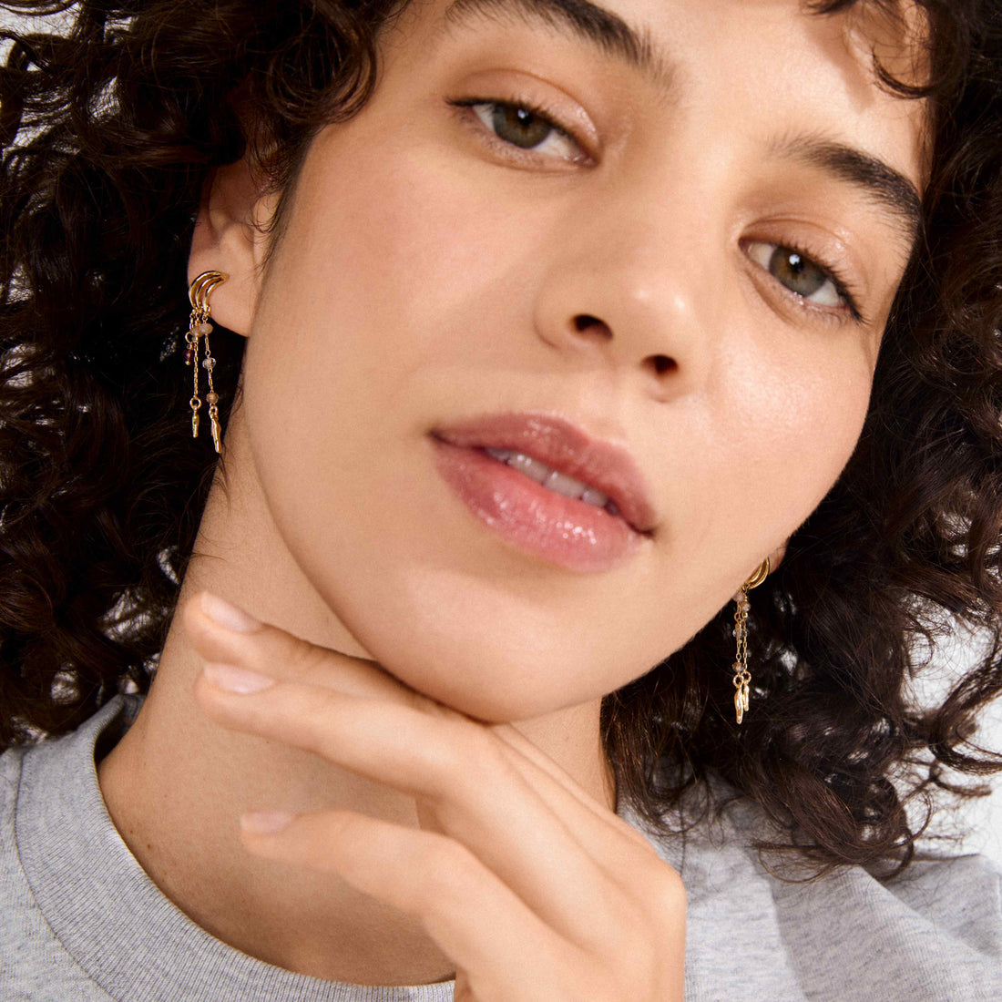 MORIN recycled half-hoops earrings