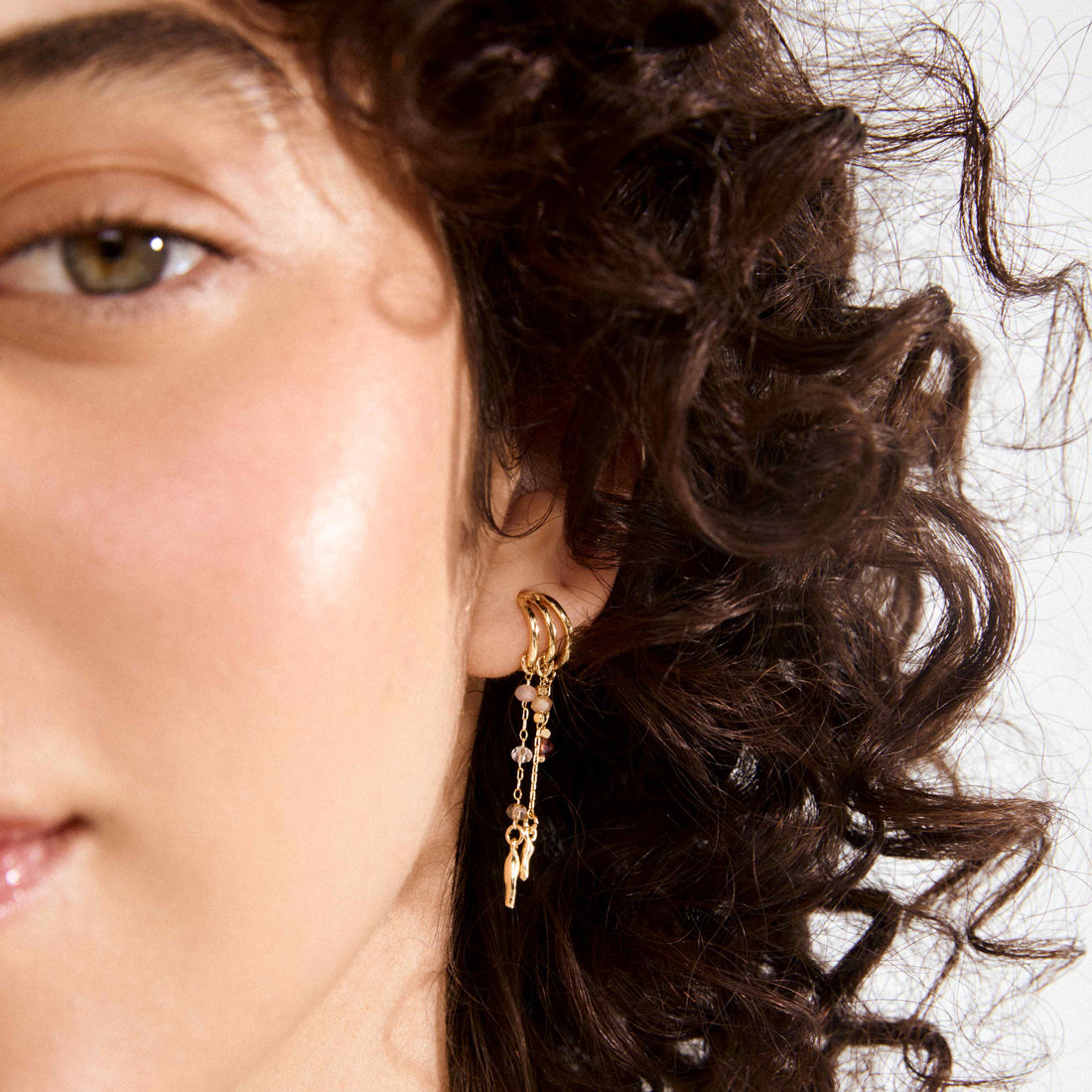 MORIN recycled half-hoops earrings