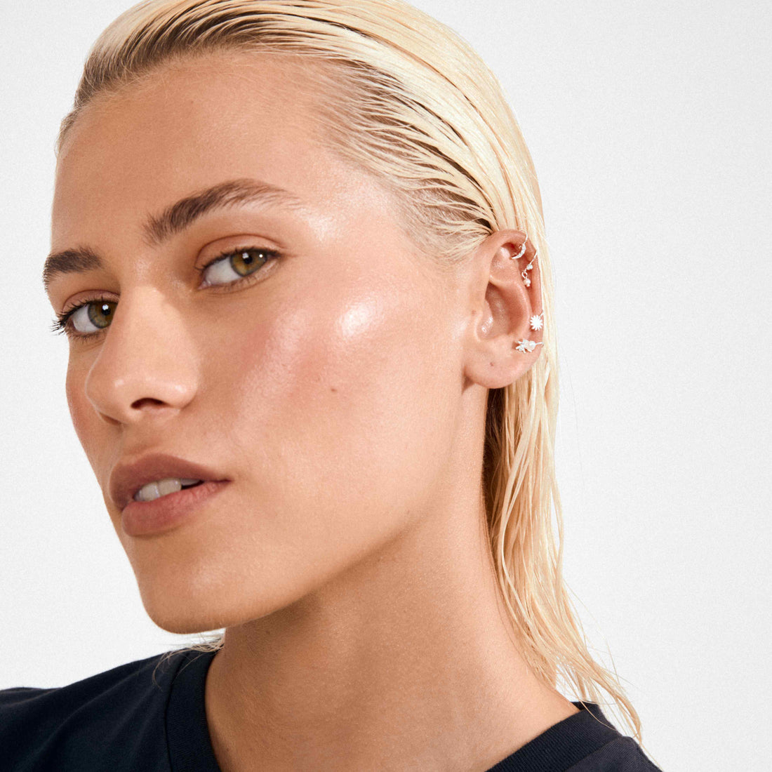 EVON recycled charms ear cuff 4-in-1 set