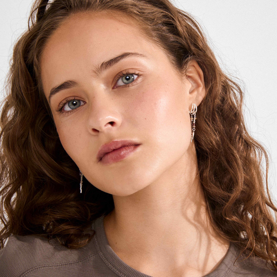 MORIN recycled half-hoops earrings
