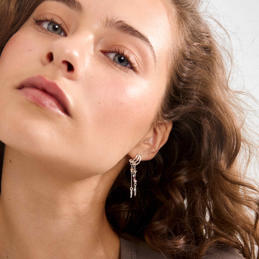 MORIN recycled half-hoops earrings