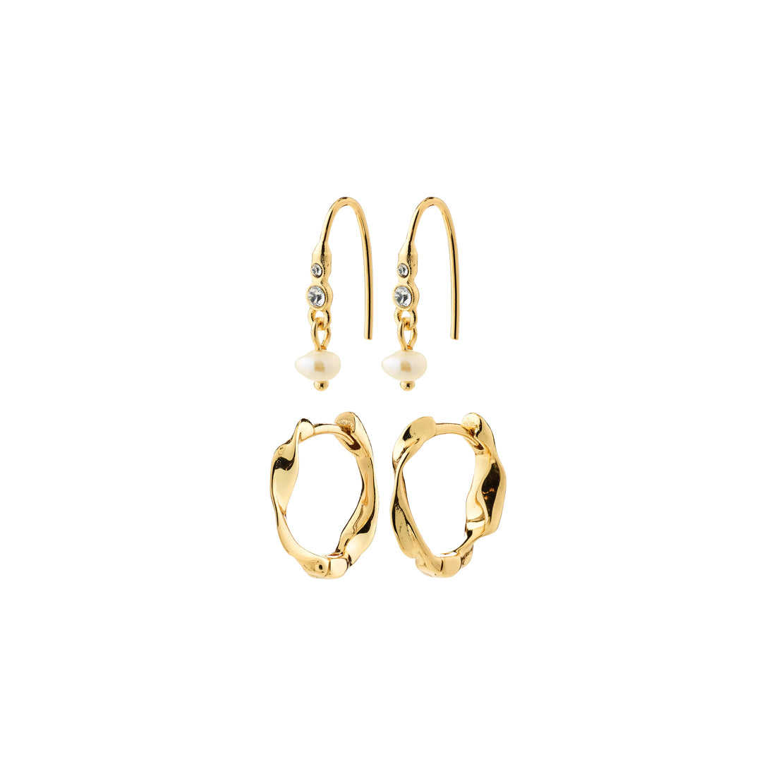 PILGRIM MORIN earrings 2-in-1 set