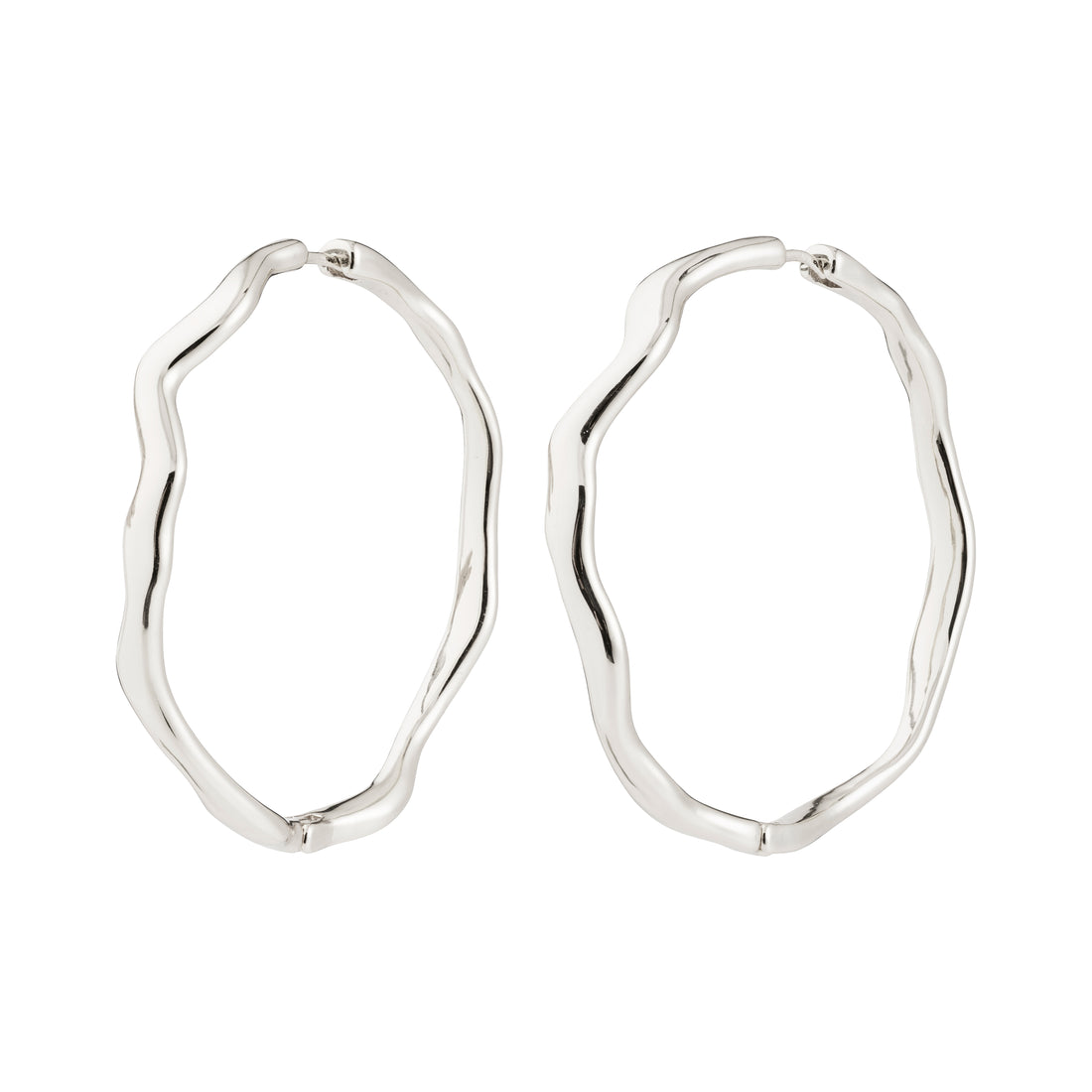 LARKIN recycled large wavy hoop earrings